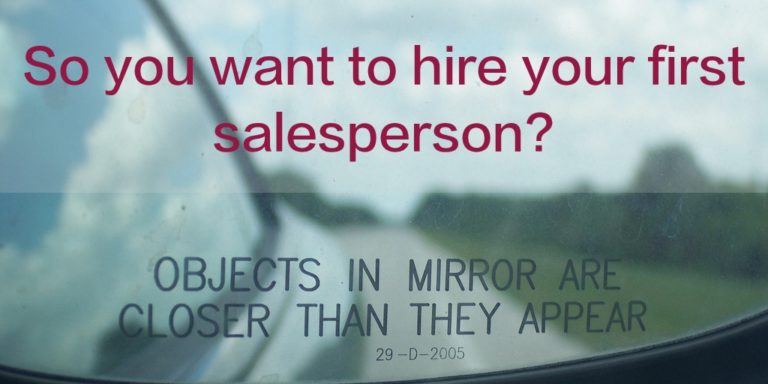 So you think your agency needs a salesperson…